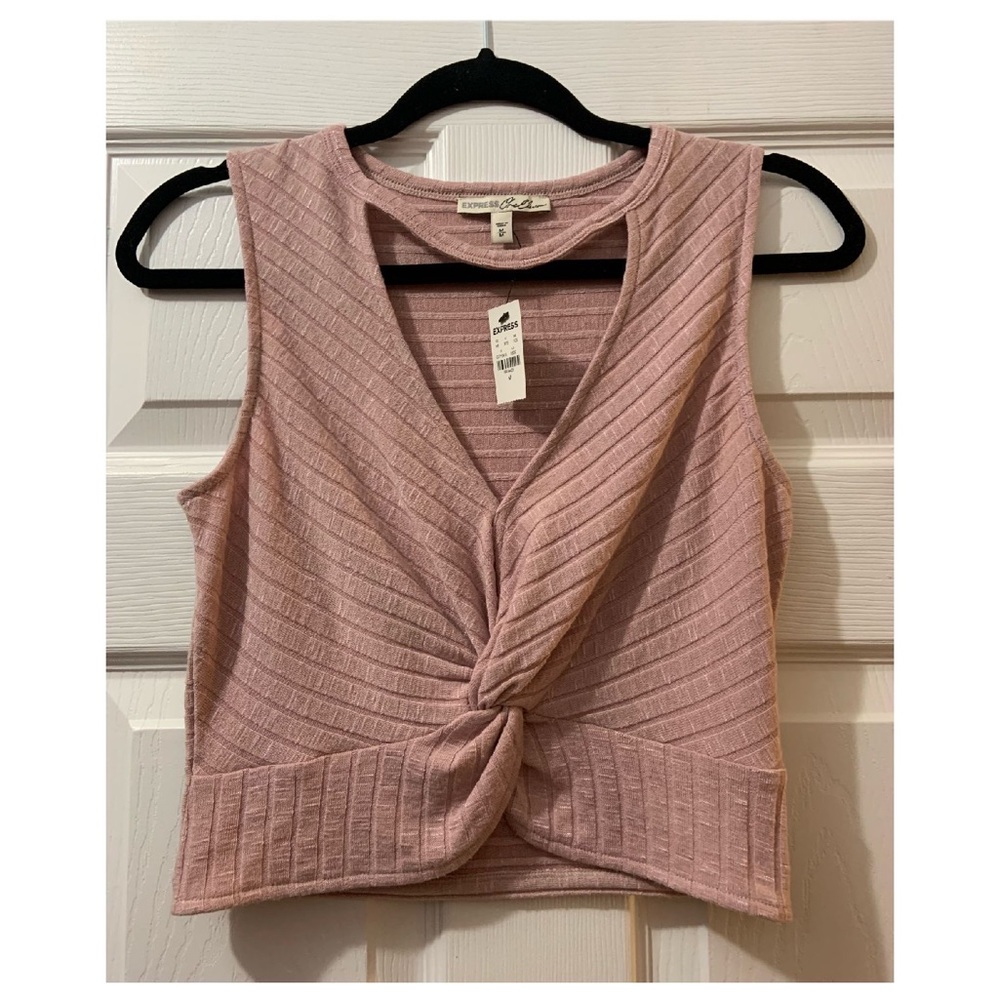 ✨NWT✨ Mauve, ribbed Express top! - Picture 1 of 3